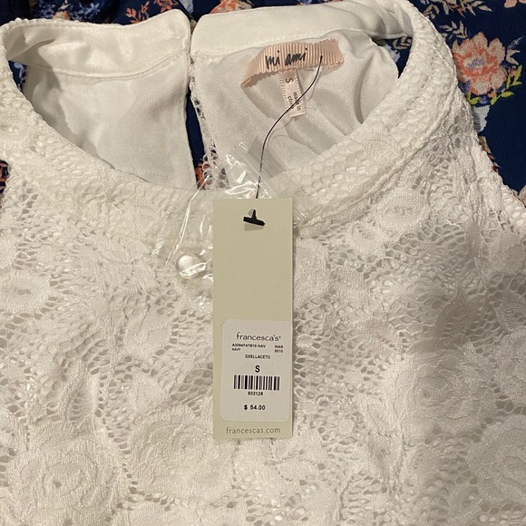 NWT Francesca’s Lacey Floral Jumpsuit - Picture 2 of 6